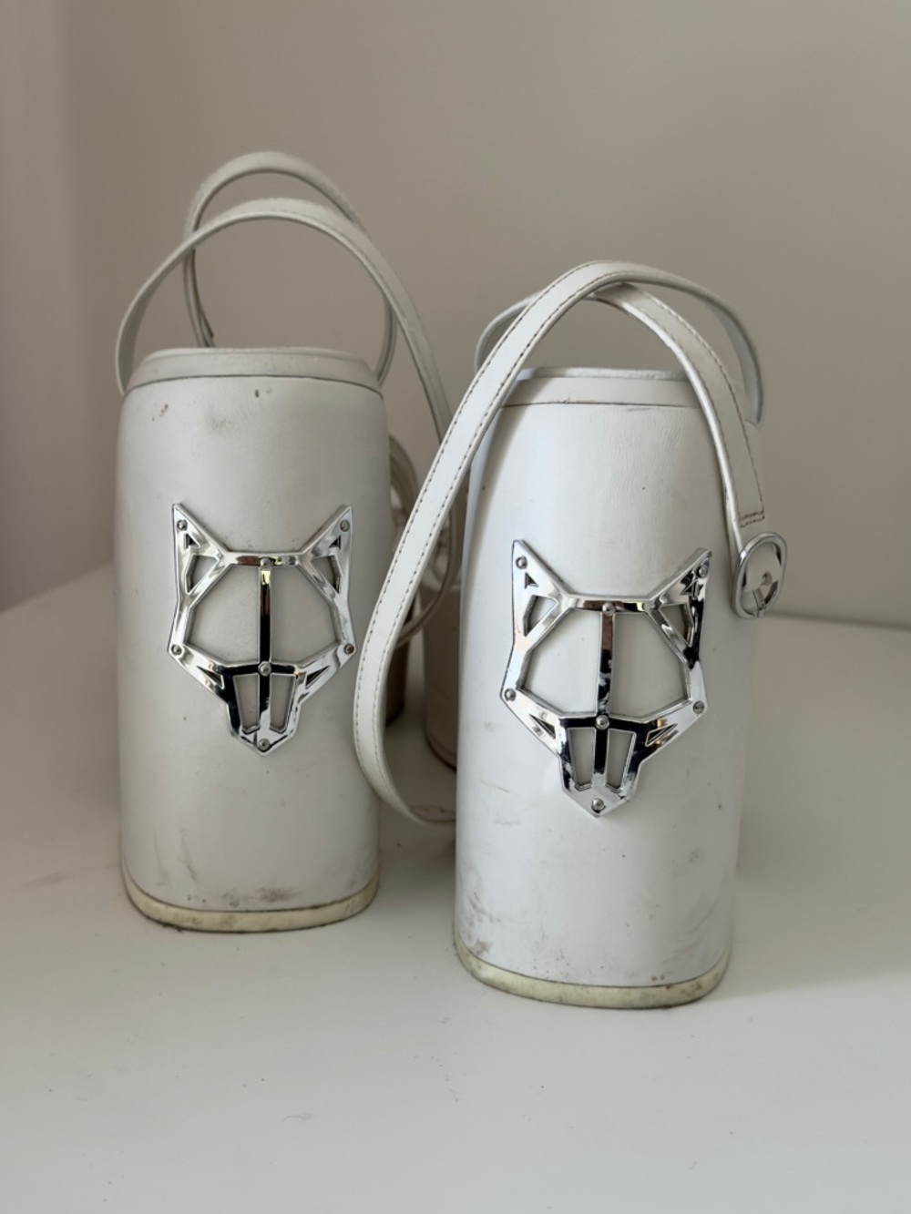 Naked Wolfe White Jada Platform Heels - Picture 5 of 5
